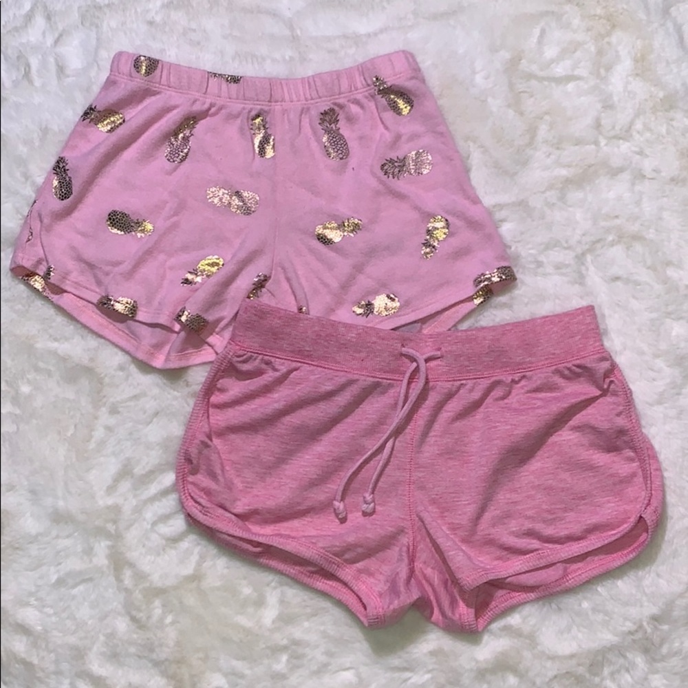Set of Pink Girls Pajama Shorts